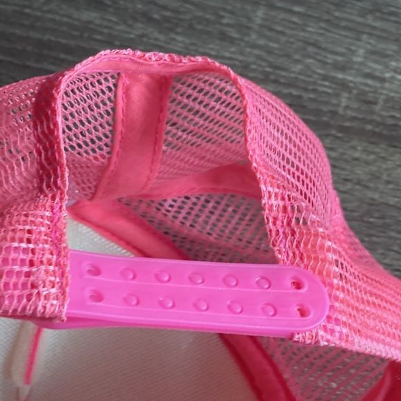 Unisex Adjustable Hot Pink Happy Face Trucker Hat by Cobra Hats - Picture 9 of 9